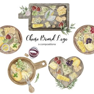 Watercolor Cheese Board Logo