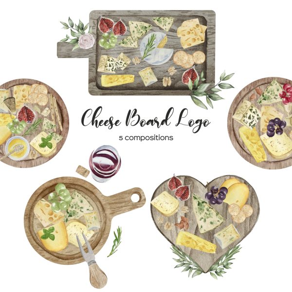 Watercolor Cheese Board Logo