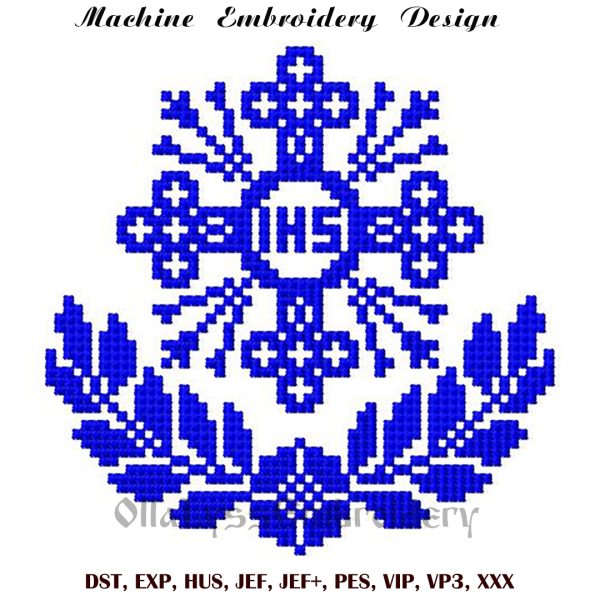 Christian cross French cross stitch