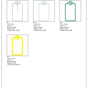 Price Tag Applique Machine Embroidery design