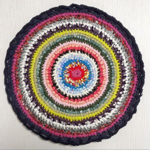 Handmade Marketplace 813 Russian Handmade Round Rag Rug. Country style. Rustic decor USSR