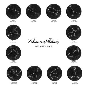 Zodiac constellation clipart