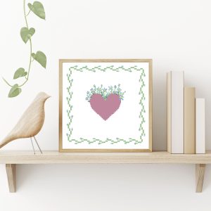 Handmade Marketplace 560 violet flowers embroidery