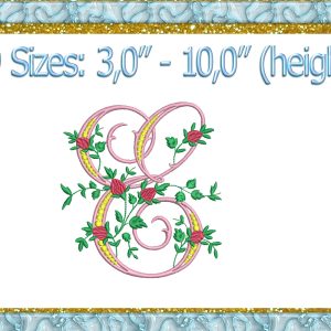 Home 486 Letter E machine embroidery design