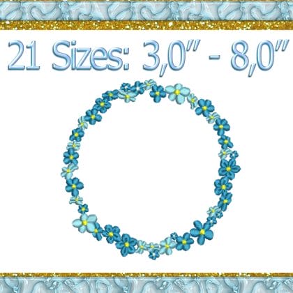 Flower Frame embroidery design