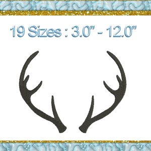 Home 588 Antler machine embroidry design