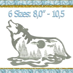 Home 589 Wolf Embroidery Design