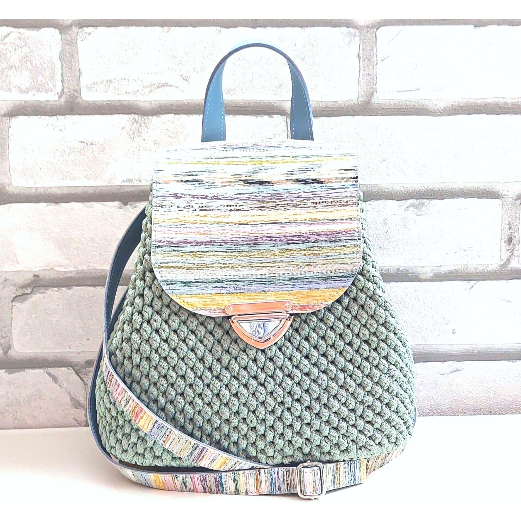 Crochet Backpack Kit with Leather Bag Base Accessories, Purse Hardware –  Knitznpurlz