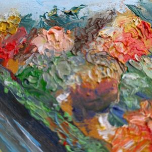 Autumn landscape 5*7″ impasto mini oil art by Yalozik
