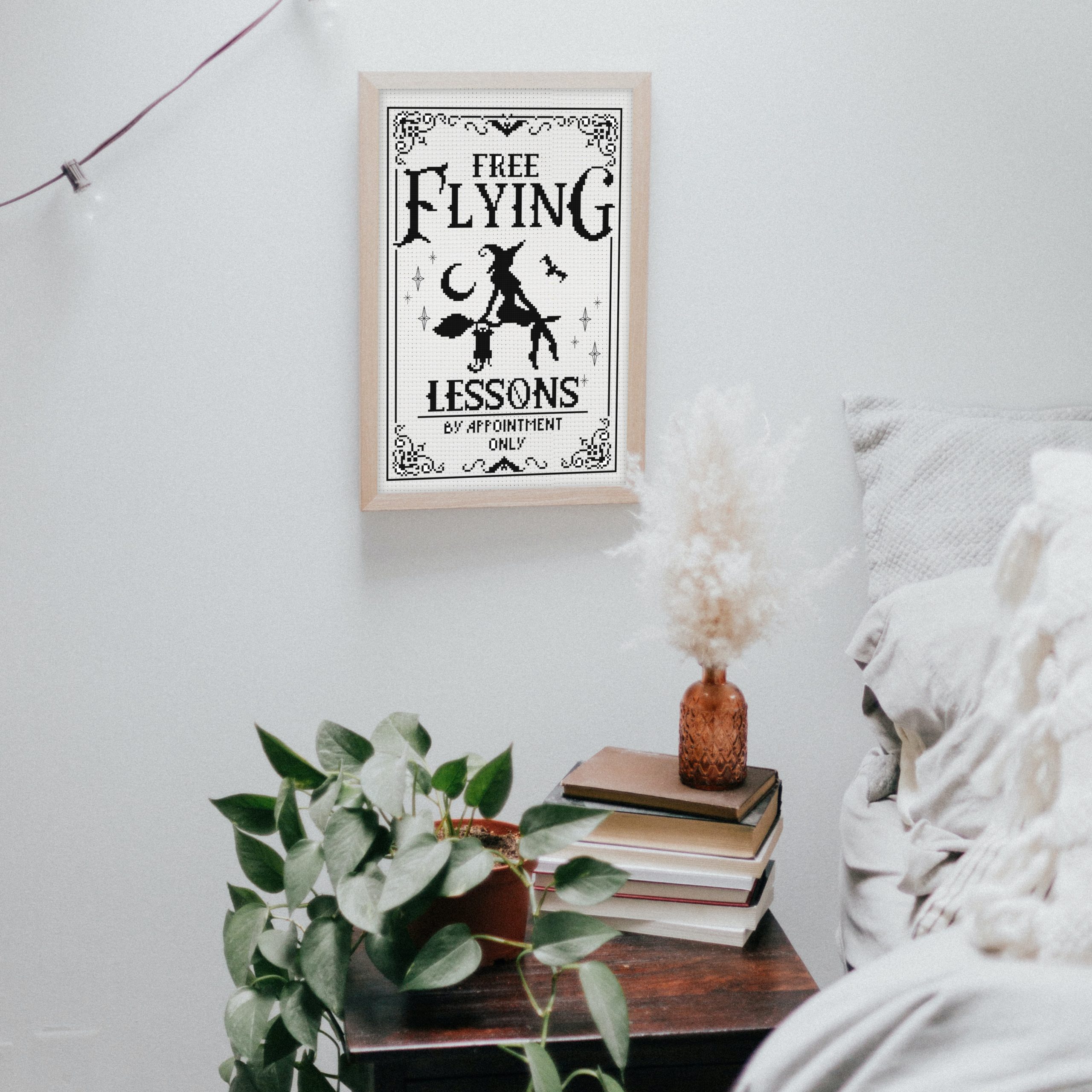 Funny Halloween cross stitch pattern PDF. Witch cross stitch 4 Funny Halloween cross stitch pattern