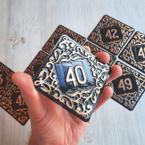 Address number sign 40 – vintage decorative door number plate