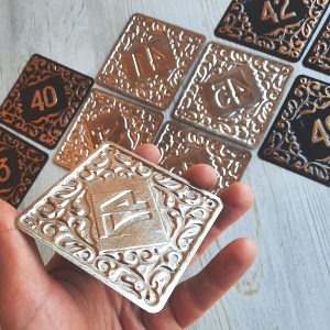 Address number sign 42 – vintage decorative door number plate