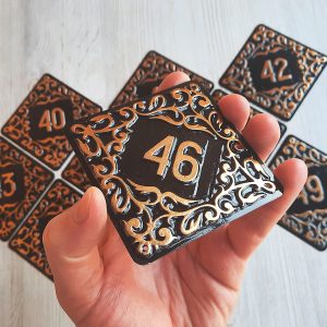 Address apartment number sign 46 – vintage decorative door number plate