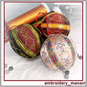 In_the_hoop_set_for_Christmas_balls_machine_embroidery_design