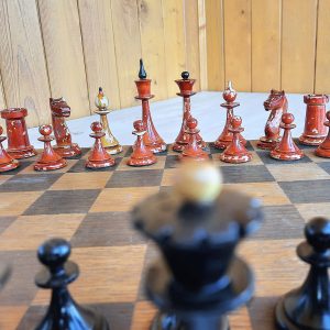 Casa 554 Antique Russian chess set – Stalin Era Soviet vintage wooden chess 1951 made
