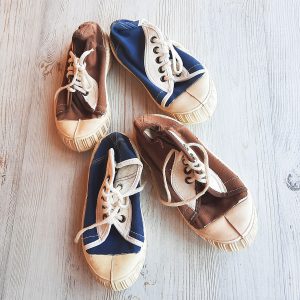 Casa 399 Twins kids sneakers vintage blue brown Soviet sport shoes 1983 made