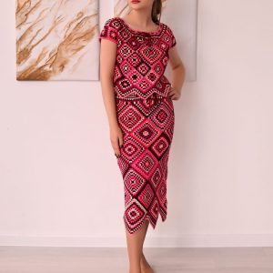 Cotton crochet suit in the style of “Granny Square”