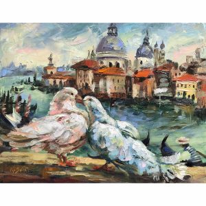 Venice Painting Italy Original Art Impasto Painting Canvas Artwork