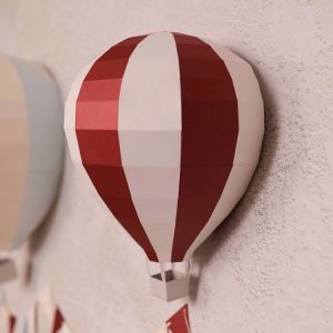 3d papercraft airballoon template pdf svg