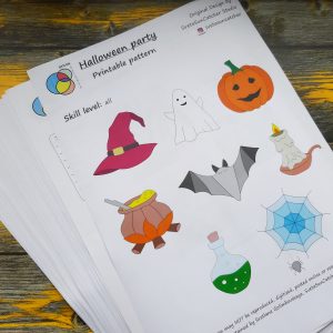 Stained glass Halloween pattern