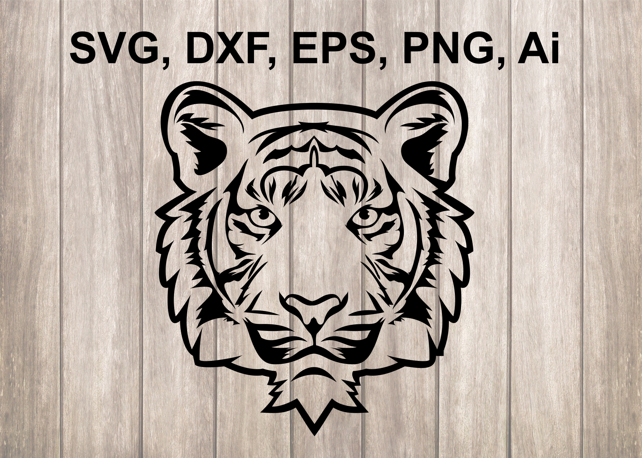 Tiger SVG Cut files, Tiger Clip Art Silhouette and Cricut