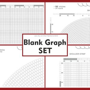 Mochila PATTERN / Blank Graph Set - Starting round 8 sts + 8 Increases Per Round