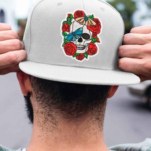 Skull Embroidery Design, Halloween Embroidery Designs, Rose Flower