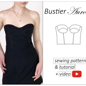 Aurora bustier sewing pattern crop top tutorial