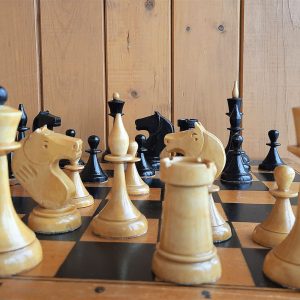 Old wooden Soviet chess set 1969 – vintage chess set USSR