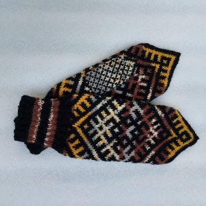 hand-knitted wool mittens