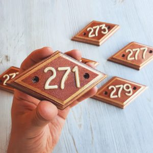 Home 613 271 apartment address plate vintage