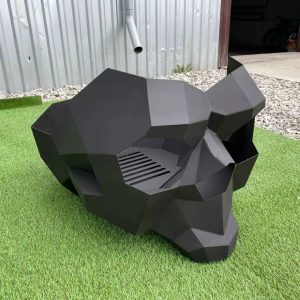 Welding Project Plans Drawings Skull Fire Pit (DXF, PDF)