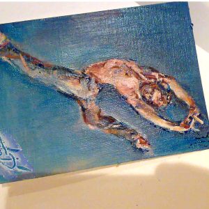 Original art,aceo/oil, gay art interest, sexy ballet dancer, male torso,armpits.