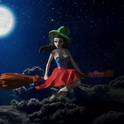 DIY Witch template Papercraft PDF