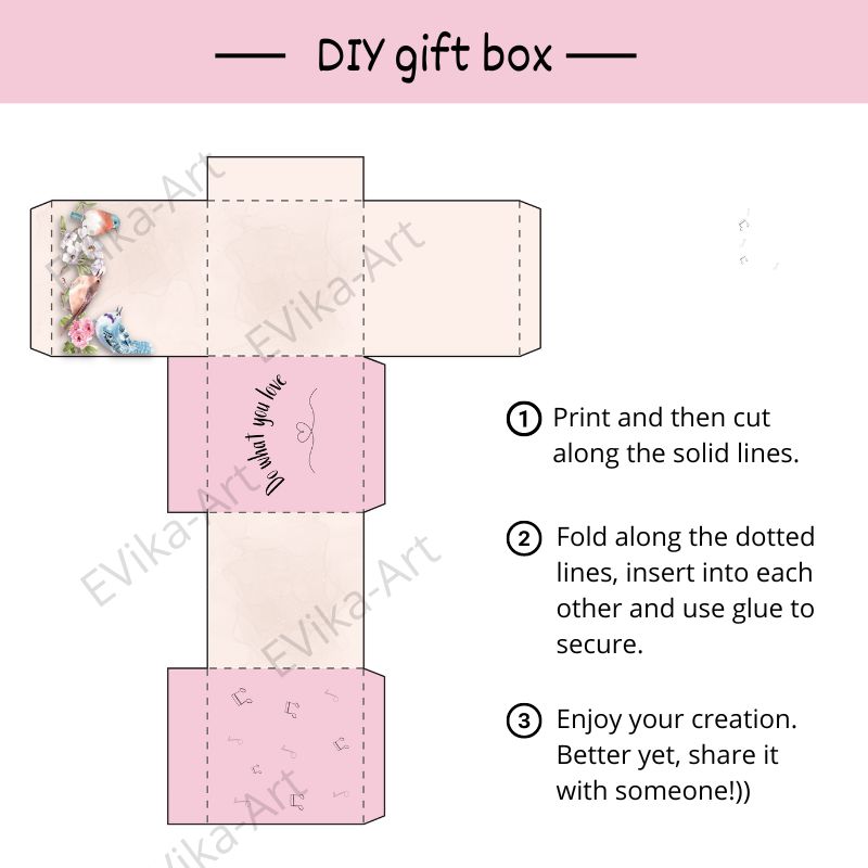 DIY gift box Bird 1 bird