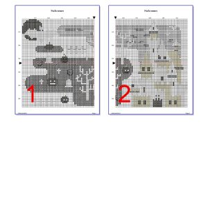Halloween set 3 cross stitch pattern
