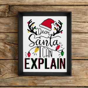 Funny Christmas cross stitch pattern PDF