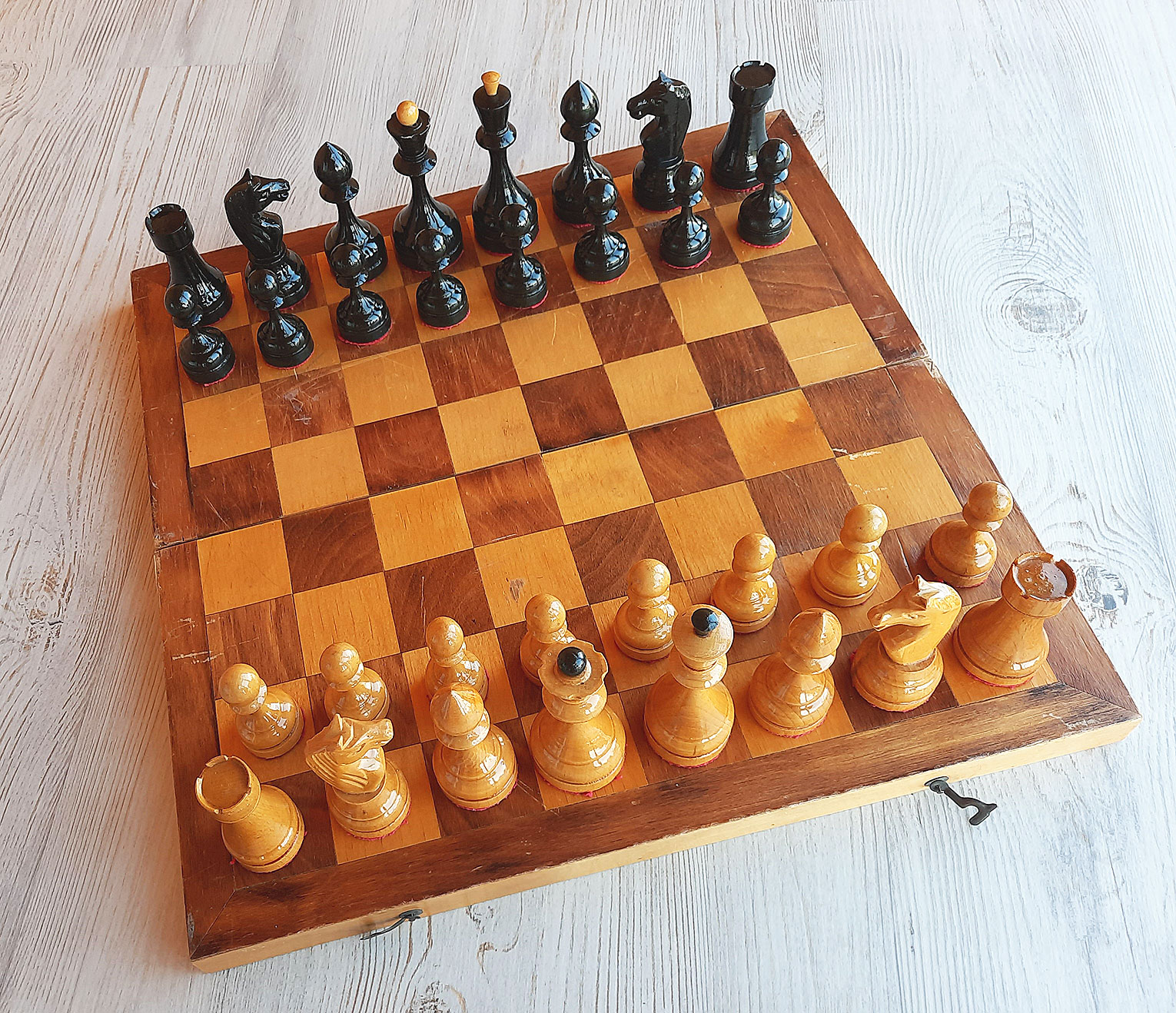 1950s old chess set USSR wooden vintage chess board 29x29cm - Shop Chess24  Board Games & Toys - Pinkoi