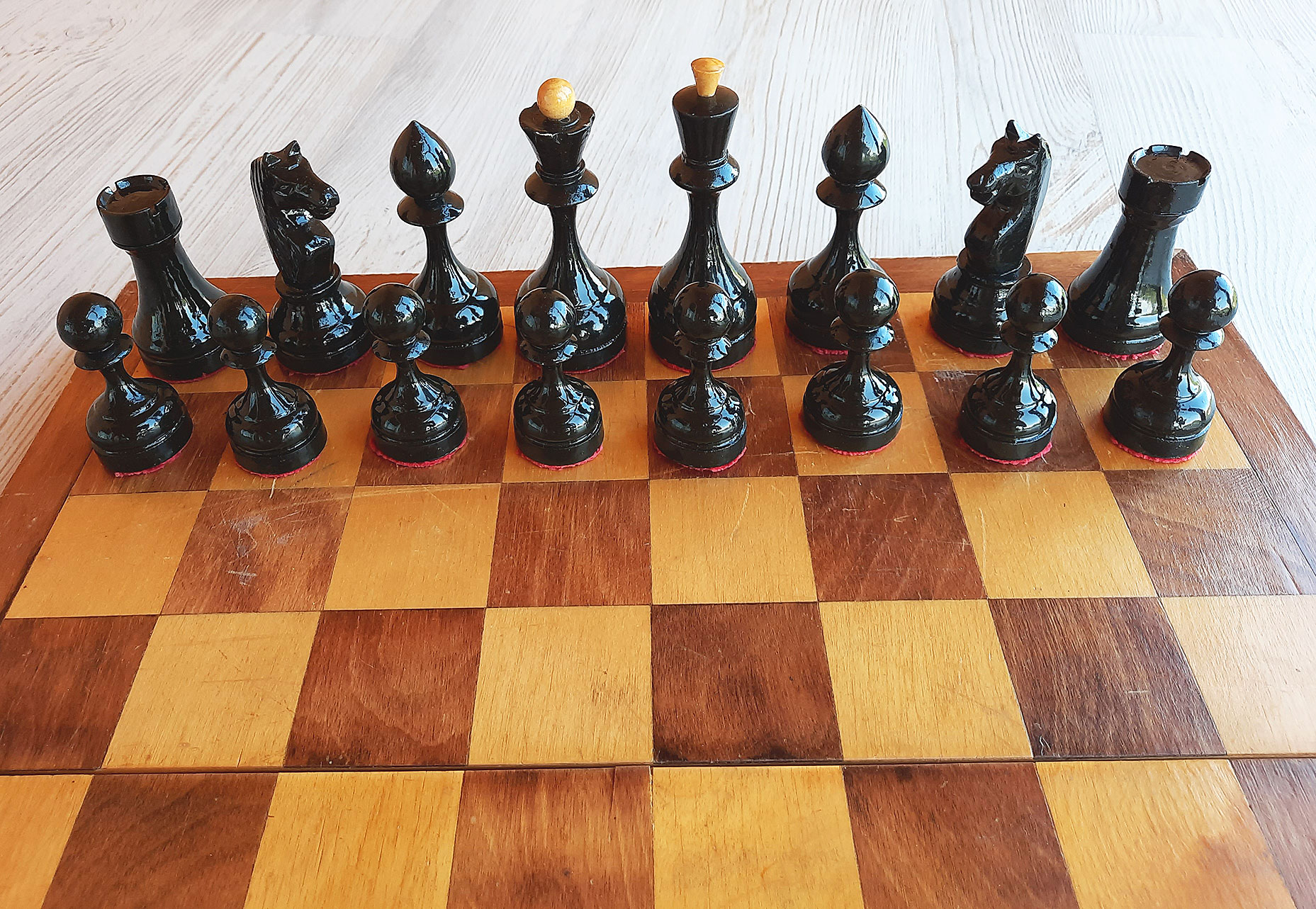 1950s old chess set USSR wooden vintage chess board 29x29cm - Shop Chess24  Board Games & Toys - Pinkoi