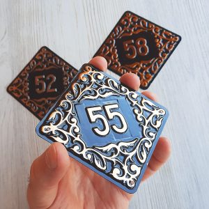 Home 637 55 address door number sign