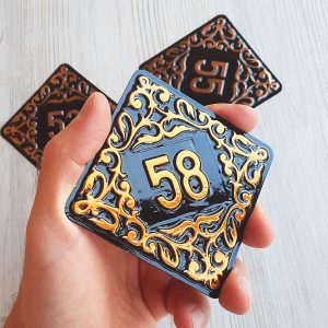 Home 466 apartment door number plate 58