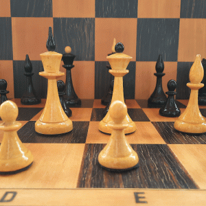 soviet wooden chess pieces 1970s