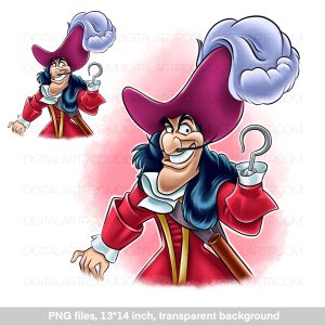 Captain Hook Art illustration Sublimation