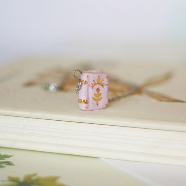 Book Necklace - Purple
