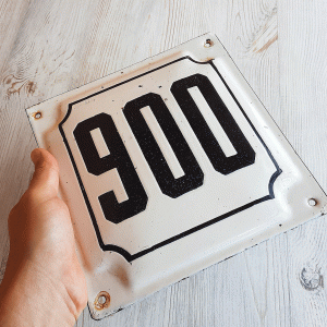 Home 620 Vintage house address number plate 900 – Soviet street number sign plaque white black