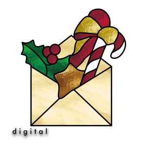 Handmade Marketplace 508 Christmas Letter Pattern, Merry Christmas Pattern, Stained Glass Suncatcher Pattern