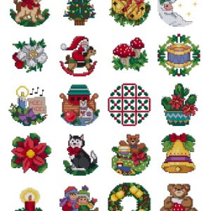 Christmas Ornaments 1 Cross Stitch Pattern PDF Mini Round