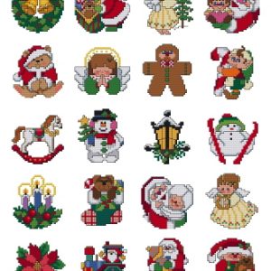 Christmas Ornaments 2 Cross Stitch Pattern PDF Mini Round