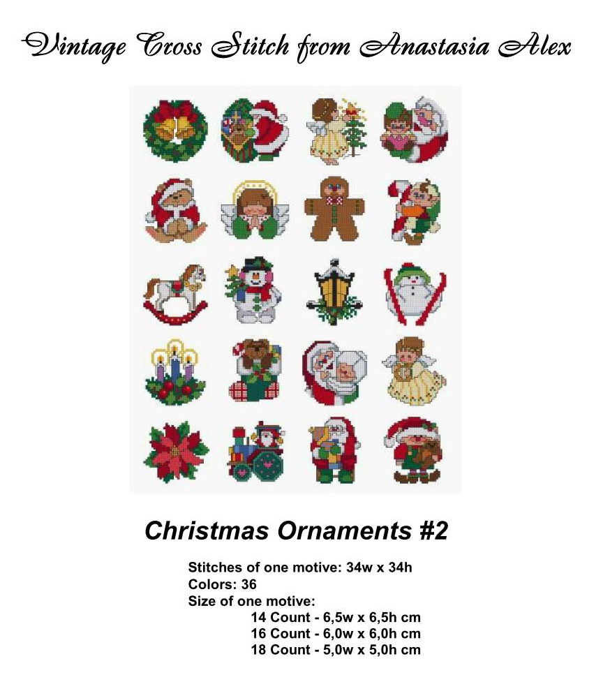 12 Days of Stitchy Ornaments Downloadable PDF Cross Stitch Pattern | Erica  Made Designs