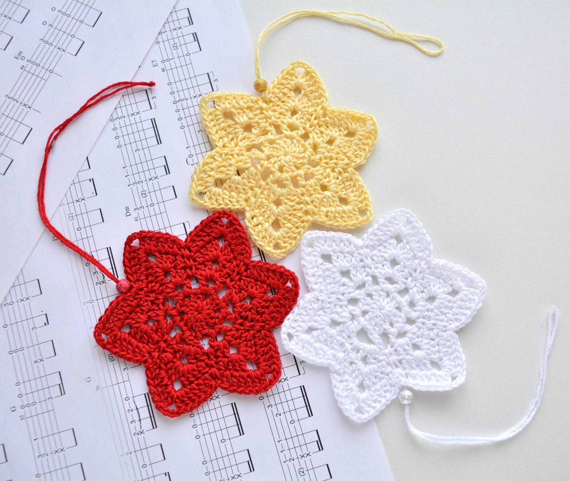 Snowflake ornament crochet pattern, Christmas ornament pattern 1 Christmas ornament pattern